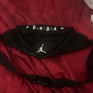 Jordan Black Belt Bag with Logo